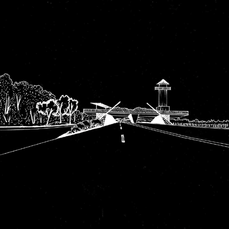 Sketch showing the potential of the highway landscape.